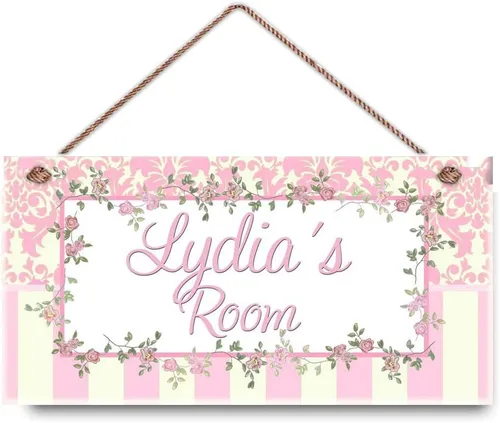 Miniatura 8 de Cartel de animales de la selva para niños, nombre personalizado, letrero de plástico de montaje en pared de 5 x 12.5 pulgadas, estilo moderno