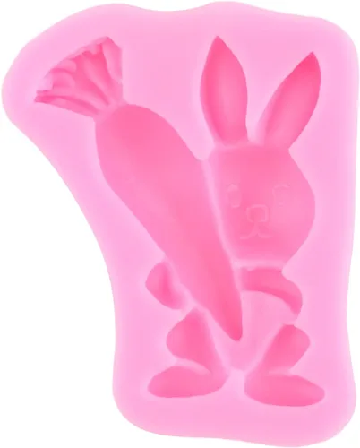 Miniatura 8 de ZiXiang Moldes para fondant de Pascua, moldes de silicona de conejo, molde de zanahoria y chocolate, molde de conejo, flor, caramelo para decoración