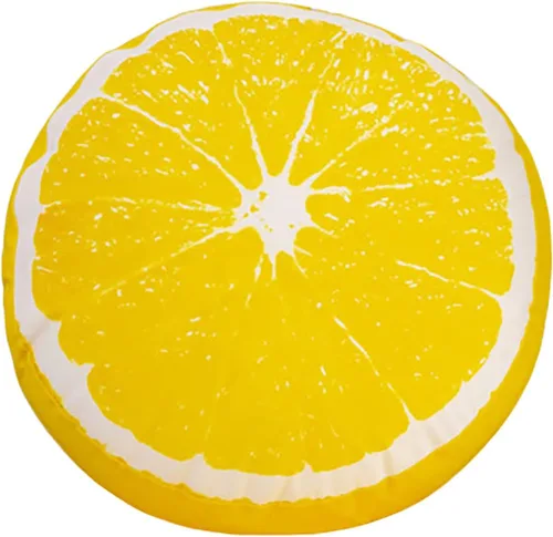 Miniatura 8 de Fruit Pillow Home - Cojín redondo con forma de cojín de felpa (13 pulgadas, marrón, estaca)