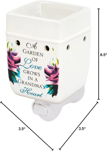 Miniatura 5 de Elanze Designs Grandma Garden of Love - Calentador de aceite eléctrico de cerámica para enchufar