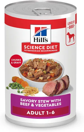 Miniatura 15 de Hill's Science Diet Alimento húmedo para perros adultos de 1 a 6, carne de res y cebada, latas de 5.8 onzas, paquete de 24