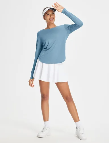Miniatura 35 de BALEAF - Camisetas de sol de manga larga para mujer, con FPU 50+, para senderismo, ligeras, de secado rápido, protección contra rayos ultravioleta