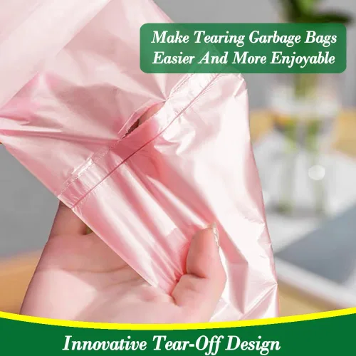 Miniatura 3 de Hommaly 1.2 galones 240 piezas Bolsas de basura pequeñas rosas, bolsas de basura resistentes, forros de basura sin olor para canasta de baño, Mini