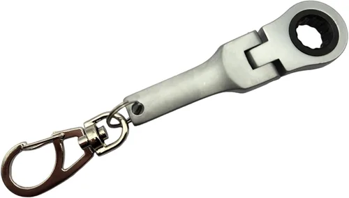 Miniatura 3 de GT/ Rotors Llave de trinquete de 10 mm con cabeza flexible, llavero con mosquetón