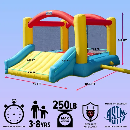 Miniatura 8 de Sportspower My 1st Jump N Play - Casa inflable con tobogán, resistente, certificado ASTM, gorila grande para interiores y exteriores para niños