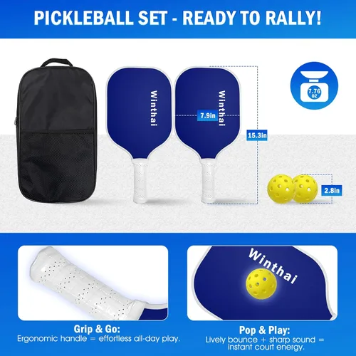 Miniatura 3 de Red de rebote de práctica de pickleball con juego de paletas profesionales para equipo de entrenamiento Dink Volley Solo, mini red de pickleball
