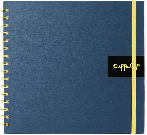 CuppaClip Papel de acuarela de 9 x 8.5 pulgadas, 300 GSM, 140 libras, de algodón encuadernado en espiral, almohadilla de color de agua, prensa fría,