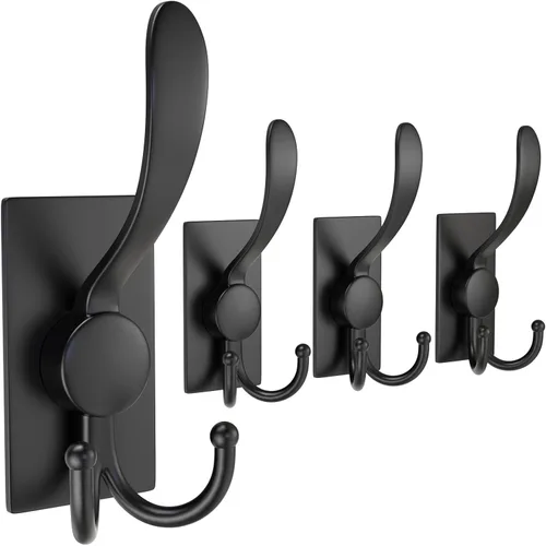 Miniatura 6 de PMMASTO Ganchos autoadhesivos para toallas, ganchos adhesivos resistentes para colgar abrigos de pared para colgar – Ganchos de ducha