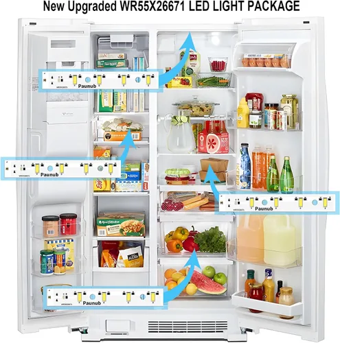 Miniatura 4 de Tablero de luz LED WR55X26671 actualizado para refrigeradores GE Freezer Reemplazar PS11767930 AP6035586 4468532 EAP11767930, impermeable, 2