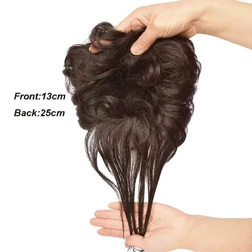 Miniatura 5 de Tupé corto de cabello humano para mujer, con cierre rizado, peluca de cabello natural, con clip, tejido natural, reemplazo de peluca, para línea