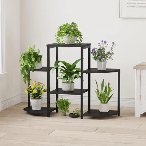 Miniatura 3 de Asgolion Soporte para plantas de 6 niveles para interiores, estante para múltiples plantas, estante para macetas, estante de exhibición de macetas