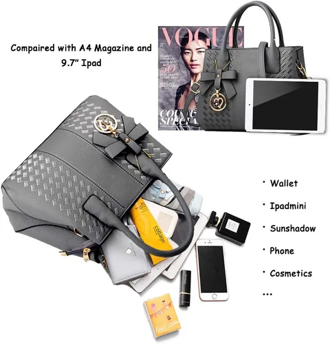 Miniatura 4 de Bolsos de mano para mujer de piel sintética de PU, bolso de hombro