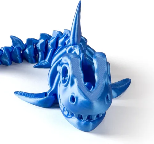 Miniatura 4 de Juguete de tiburón articulado impreso en 3D, divertido diseño de esqueleto móvil para decoración de escritorio, antiestrés y descompresión, lindo