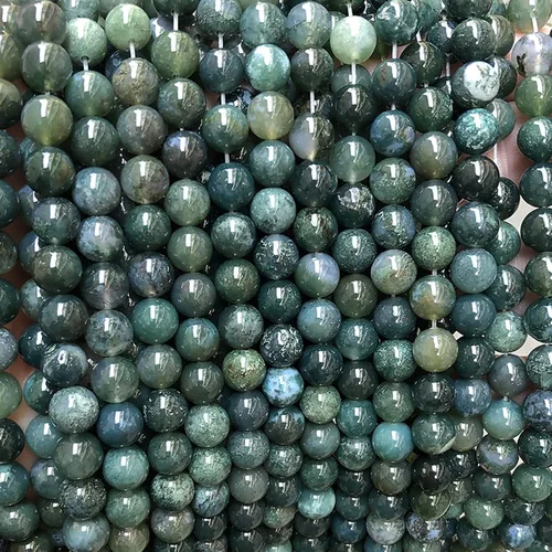 Miniatura 7 de 45 piezas 8mm Cuentas de ágata vena de dragón azul Cuentas de gemas naturales Cuentas sueltas redondas para fabricación de joyas Ágata azul