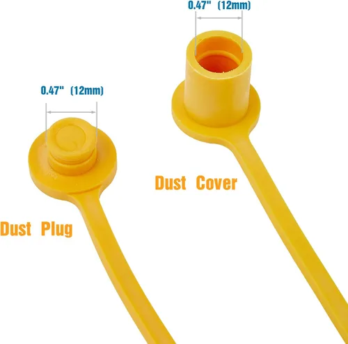 Miniatura 2 de Paquete de 8 tapones antipolvo y tapa para enchufe para adaptador de conexión rápida de propano RV de 1/4 pulgadas para manguera de propano, 0.47