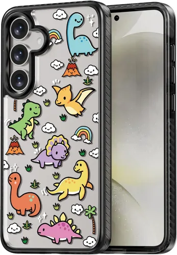 Miniatura 203 de Rosarnnah Funda compatible con Samsung Galaxy S24 Ultra, bonita estética, a la moda, divertida funda con estampado de gatito y gato, duradera a