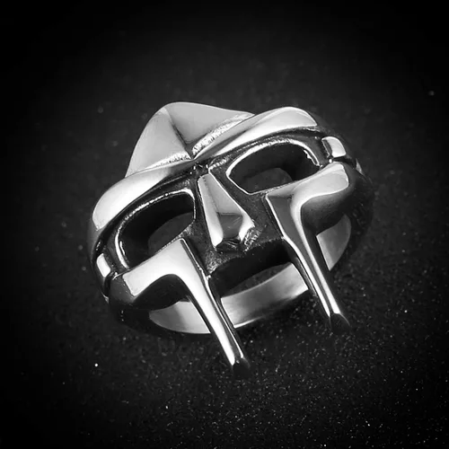 Miniatura 4 de HZMAN - Casco para hombre, estilo gótico y punk, acero inoxidable, diseño de máscara espartana, estilo nórdico, pagano, vikingo