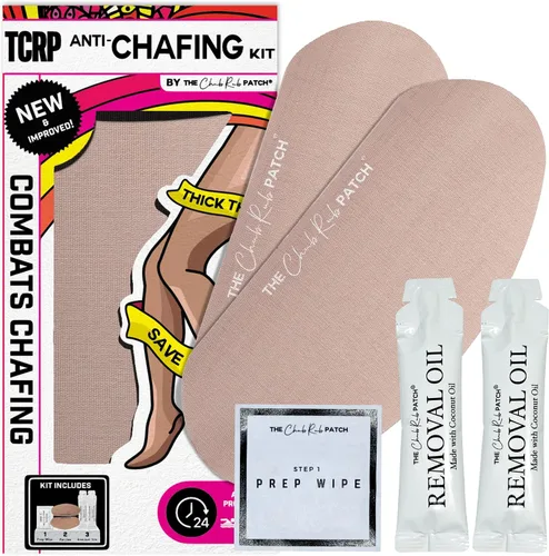 Miniatura 10 de Kit de prevención de rozaduras en los muslos, incluye 1 par de almohadillas de cacao para el interior del muslo, 2 aceites de eliminación