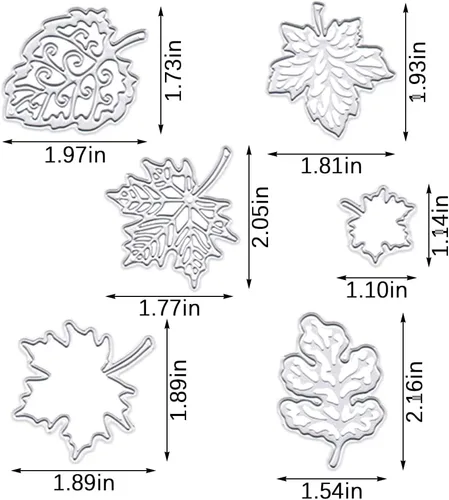 Miniatura 2 de Hying Troqueles de corte de hojas de otoño para hacer tarjetas, troqueles de hojas de arce de otoño, hojas de Acción de Gracias, plantillas