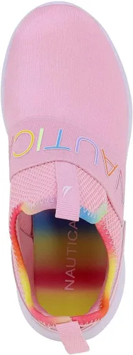 Miniatura 4 de Nautica Tenis deportivos sin cordones para niñas jóvenes, elegantes zapatos para correr y tenis para niños pequeños y grandes