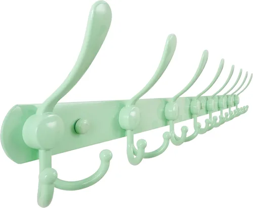 Miniatura 28 de Dseap - Perchero para pared, 5 ganchos triples, resistente, acero inoxidable, riel de gancho de metal para abrigos, sombreros, toallas, bolsos