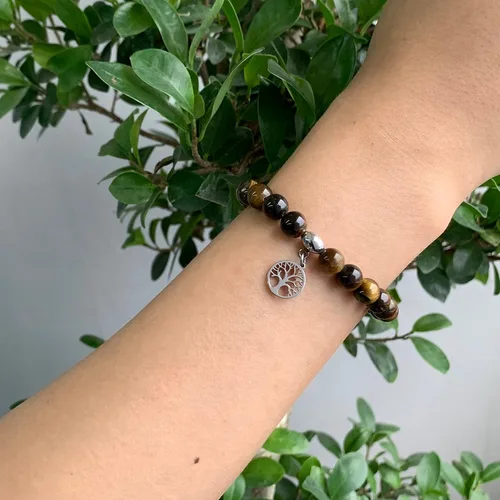 Miniatura 5 de Hevont Regalos de árbol de la vida para mujeres, pulseras de relajación curativas de piedra natural de 0.315 pulgadas (0.315 in), piedras de cristal