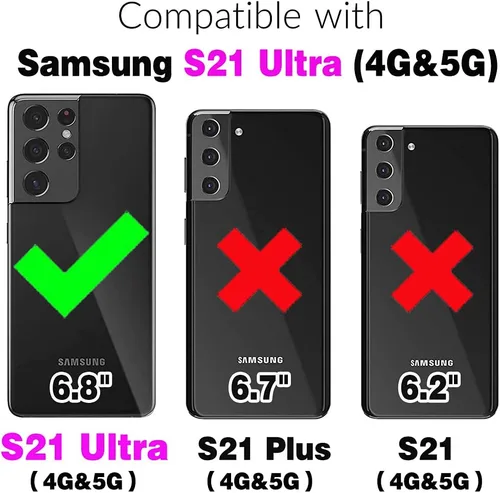 Miniatura 2 de Asuwish Funda de teléfono para Samsung Galaxy S21 Ultra Glaxay S21ultra 5G con protector de pantalla y cubierta deslizante para cámara deslizante