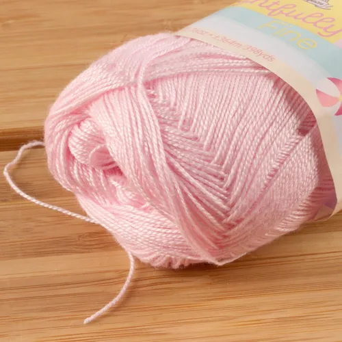 Miniatura 3 de JubileeYarn - Ovillo de hilo deliciosamente fino, 1.76 oz/madeja de rayón de bambú, color rosa polvo, 4 madejas