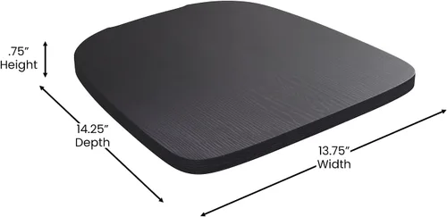 Miniatura 4 de Flash Furniture Perry - Silla apilable comercial para interiores y exteriores con asiento de poliestireno, marco de metal dorado envejecido, asiento