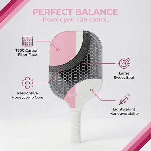 Miniatura 3 de Brooklyn Pickleball Co. – Carbon Fiber Pickleball Paddles – USAPA Approved, Honeycomb Core, Cushioned Grip, Lightweight Design – Single Paddles &