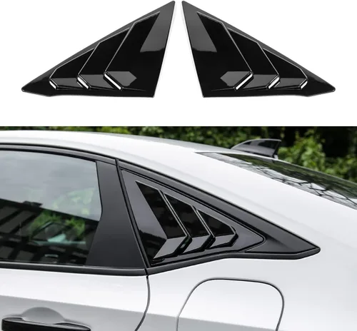 Thenice Persianas triangulares para ventana lateral trasera Civic de 11ª generación, estilo carreras, para Honda Civic Sedan 2022, 2023, 2024, 2025,