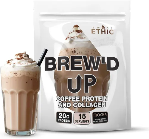 Miniatura 5 de Sweat Ethic Brew'D UP - Café con proteína de colágeno, aislado de suero de leche y péptidos de colágeno, cafeína natural, baja lactosa, sin azúcar