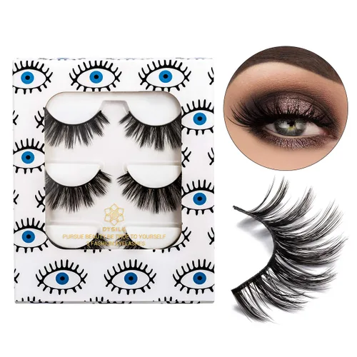 Miniatura 11 de DYSILK Pestañas postizas de visón – Pestañas postizas de aspecto natural, 16 pares de pestañas 6D, 4 estilos mezclados, largas, sintéticas, 16
