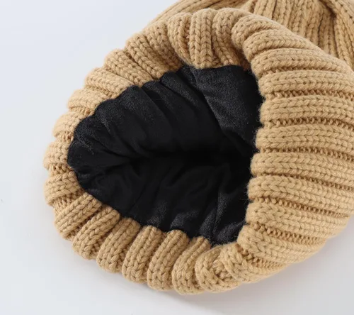 Miniatura 6 de Home Prefer Gorro de invierno para hombre, gorro de punto de vellón, gorro cálido para hombre y mujer