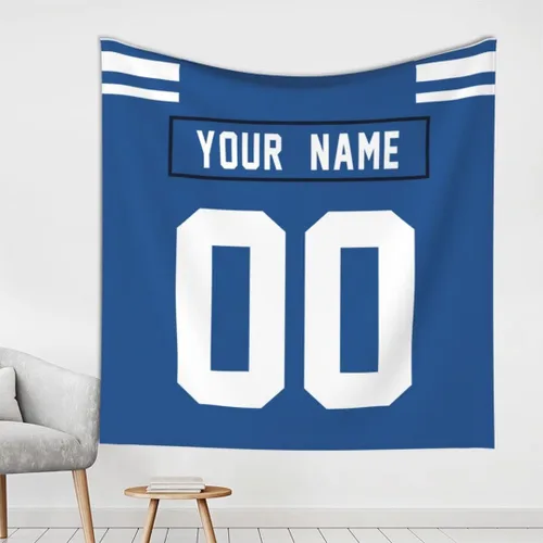 Miniatura 20 de Tapiz personalizado de fútbol americano personalizado con cualquier nombre, tapiz de 59 x 59 pulgadas, para colgar en la pared, gimnasio, deportes