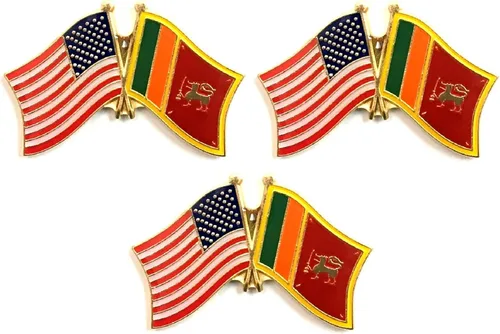 Miniatura 156 de 3 Pines de solapa con banderas de Estados Unidos y países internacionales, paquete de 3 pines dobles con diseño de banderas de Estados Unidos