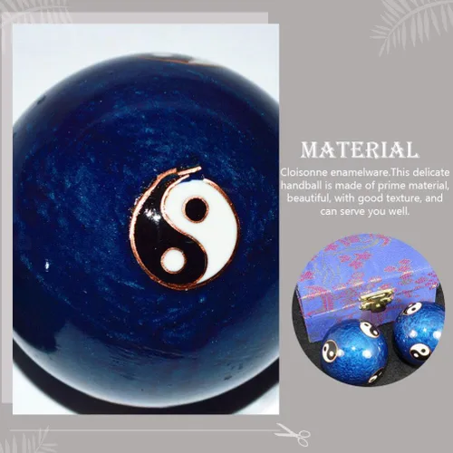 Miniatura 3 de Healifty 1 set Baoding Masaje de manos Esmalte Suave para Alivio y Salud de las Articulaciones para Ejercicio de Mano y Relajación