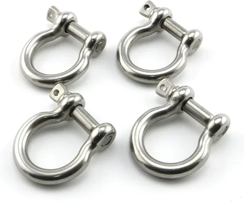 Miniatura 3 de Heyous 4 unidades de 1/4 de pulgada y 0.236 in de pasador de anclaje de acero inoxidable resistente en forma de arco abrazadera de carga