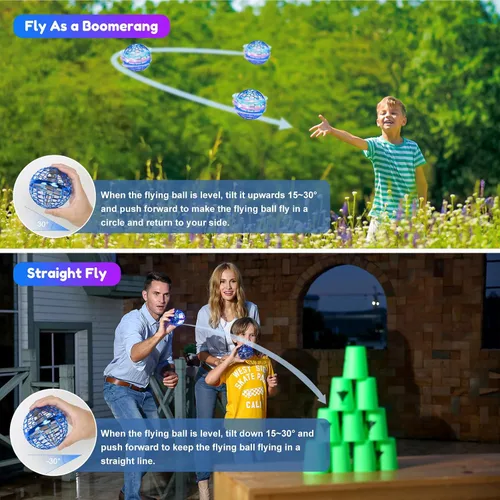 Miniatura 4 de Fly Orb Hover Ball Pelota Flotante Boomerang Spinner Drone Balls - Juguetes Geniales Regalos para Niños y Niñas de 6-15 Años (Azul) (Azul_01)