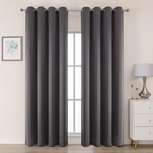 Miniatura 17 de OWENIE Cortinas 100% opacas de 96 pulgadas de largo, 2 paneles para dormitorio, sala de estar, cortinas superiores con aislamiento térmico