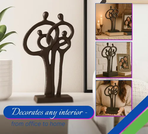 Miniatura 4 de Estatua de boda de 8.5 pulgadas, esculturas y estatuas de hierro fundido para decoración del hogar, regalos de aniversario para hombres, objetos