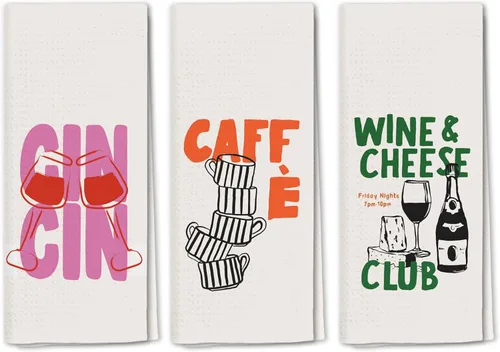 Miniatura 11 de Juego de 2 toallas de cocina italianas, decoración de cocina italiana, toallas de bar para camarero de cocina, paños de cocina retro para toallas
