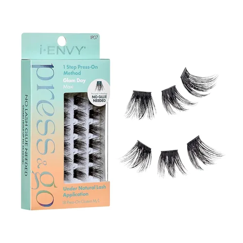 Miniatura 15 de i-ENVY - Pestañas autoadhesivas Press&Go, no necesitan pegamento, pestañas postizas de fácil aplicación, pestañas a presión de 1 paso, sin daños ni