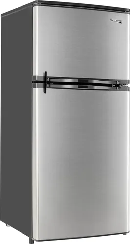 Miniatura 10 de RecPro Refrigerador RV de 3.3 pies cúbicos de 12 V Refrigerador negro con estantes ajustables, almacenamiento en puerta para 18 latas, puerta