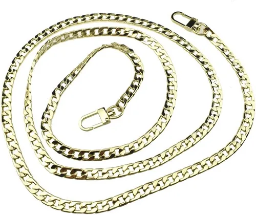Miniatura 49 de HAHIYO Mini Pochette - Correa de cadena fina y ancha de 0.276 in para LV de 7.9 pulgadas de largo, 7.9 pulgadas de grosor, 0.102 in, oro amarillo
