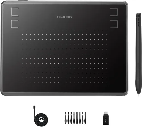 HUION Inspiroy H430P - Tableta gráfica de 4.8 x 3 con lápiz sin batería, 4 teclas de acceso rápido, tableta artística para dibujar, escribir,