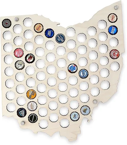 Miniatura 21 de Torched Mapa de tapa de cerveza de Virginia Occidental, soporte de tapa de cerveza de los Estados Unidos, decoración de pared, regalo para amantes