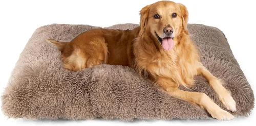 Miniatura 62 de EHEYCIGA Cama Esponjosa para Jaula de Perros Grandes, Almohadilla de Jaula de Piel Sintética Afelpada, Cama Calmante Anti-Ansiedad para Perros Negro