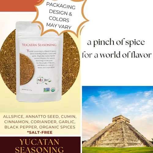 Miniatura 4 de Mezcla orgánica de condimentos de Yucatán, sin sal, auténtica mezcla de condimentos mexicanos latinoamericanos para cocinar pollo a la parrilla