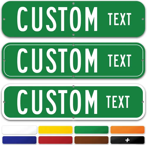 Miniatura 15 de My Sign Center - Letrero de calle personalizado, señal de dirección, 8 colores, opción reflectante, opciones de montaje, 4 x 18 pulgadas, grueso
